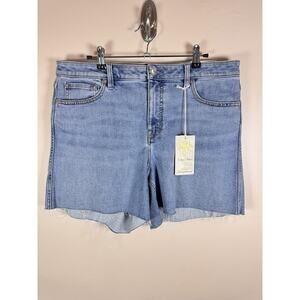 NWT Tommy Bahama Womens Jean Shorts Relaxed Fit Raw Hem Size 14 High Rise